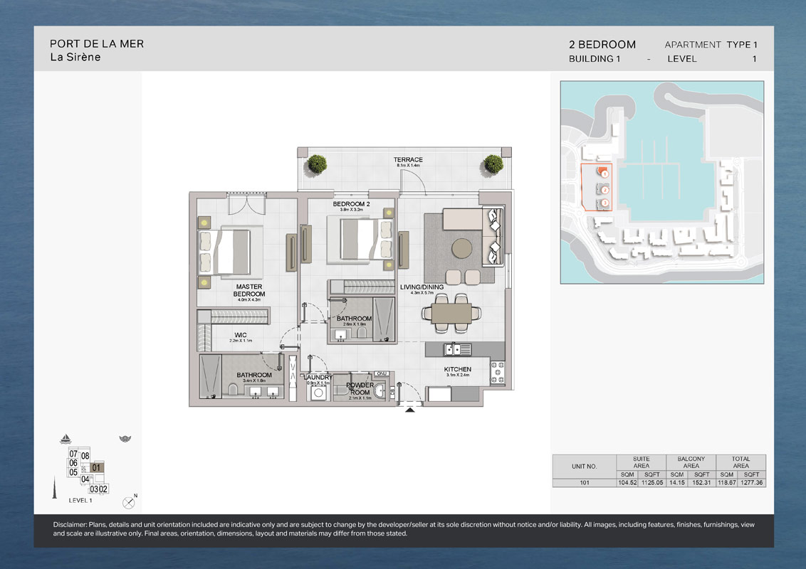 La Sirene Port De La Mer floor plan 2