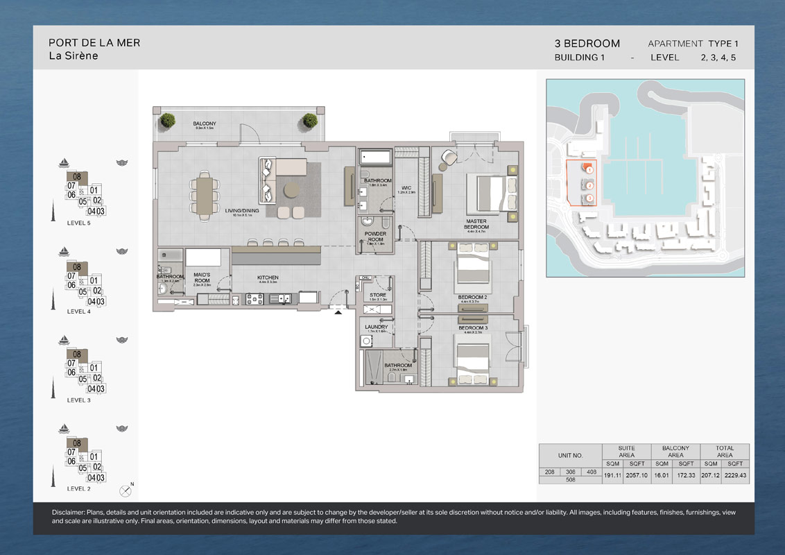 La Sirene Port De La Mer floor plan 3