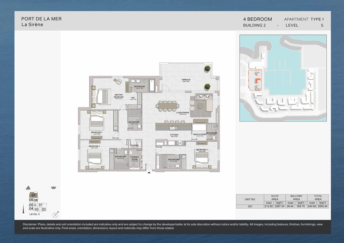 La Sirene Port De La Mer floor plan 4