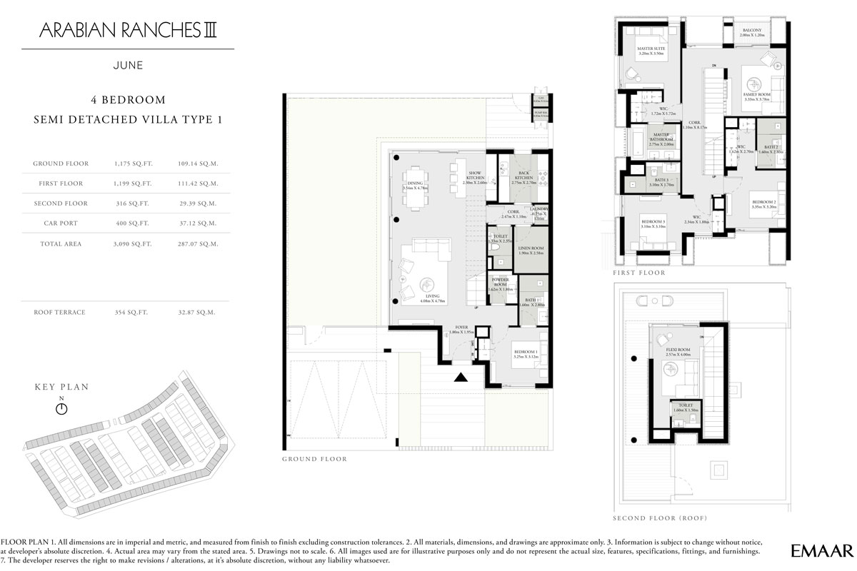 June at Arabian Ranches 3 floor plan 1