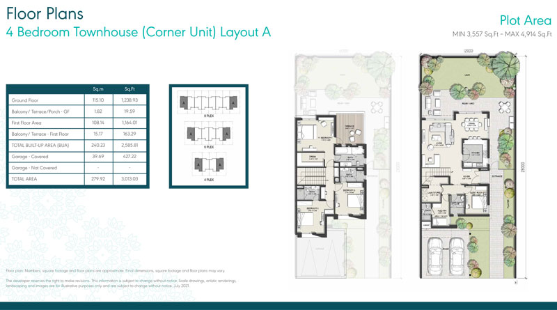 Murooj Al Furjan Townhouses floor plan 2
