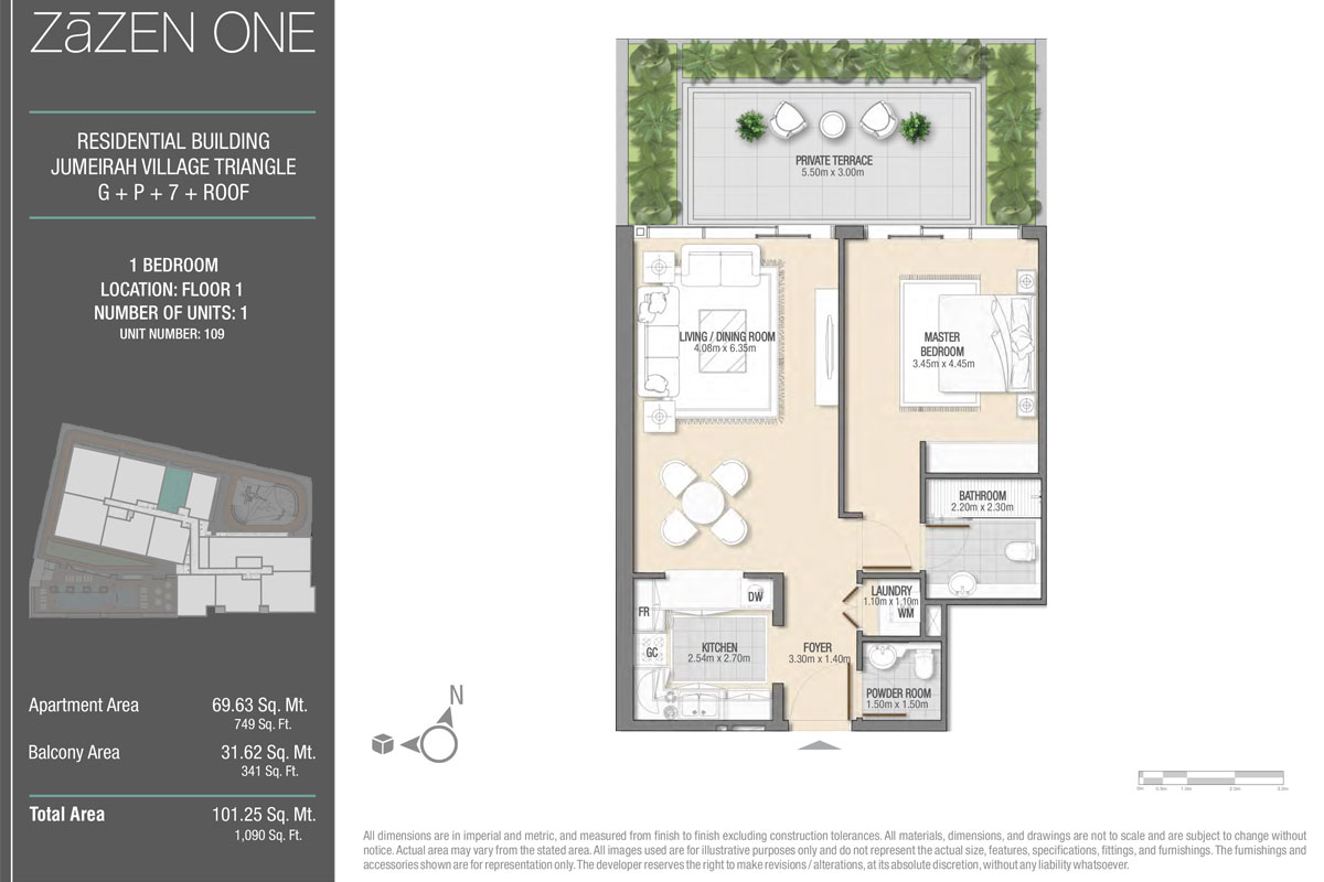 ZaZEN One at JVT floor plan 1