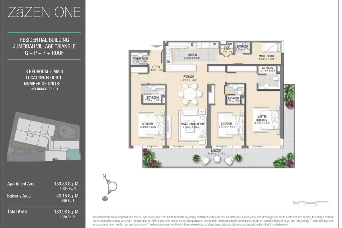 ZaZEN One at JVT floor plan 3