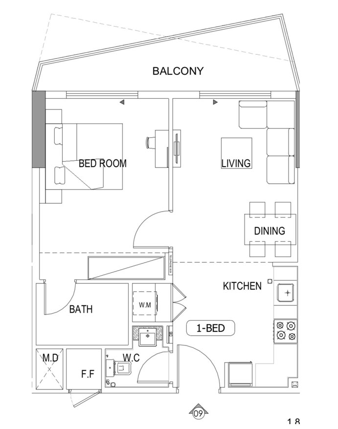 Binghatti Gems floor plan 1