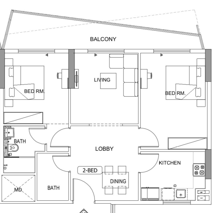 Binghatti Gems floor plan 3