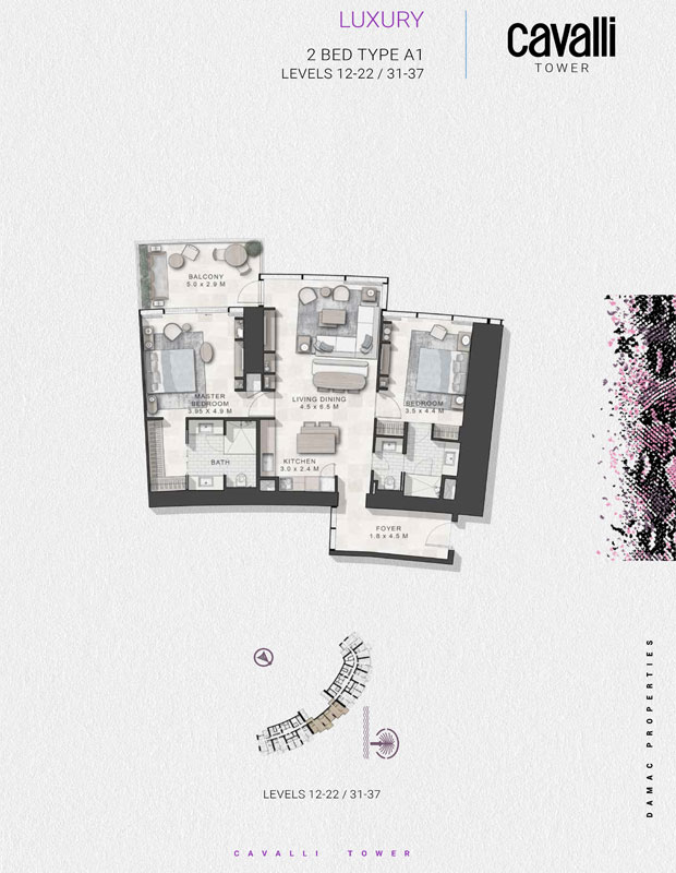 Cavalli Casa Tower floor plan 2