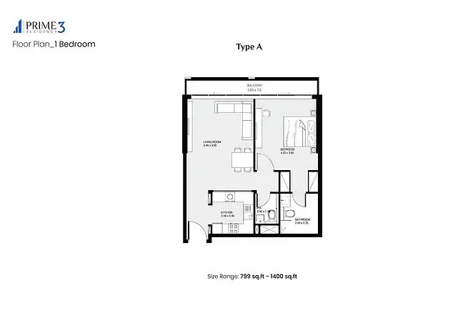 Prime Residency 3 floor plan 2