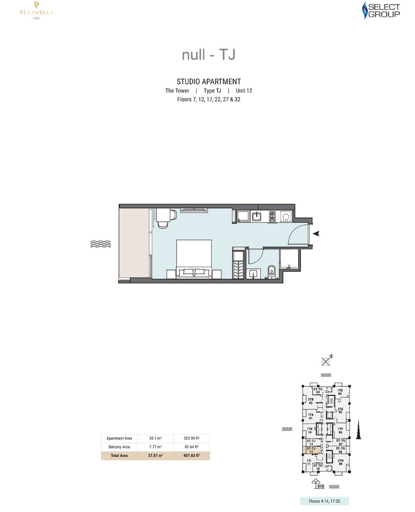 Peninsula One floor plan 1