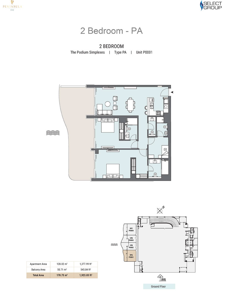 Peninsula One floor plan 3