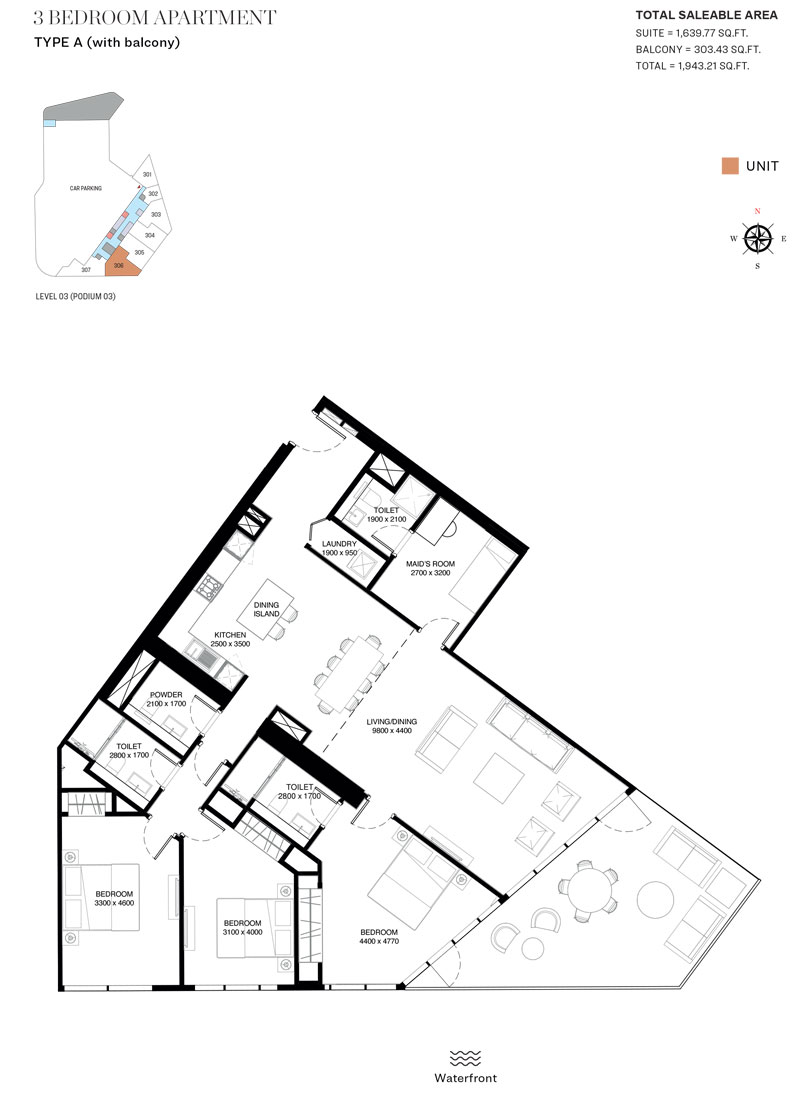 Waves Grande floor plan 4