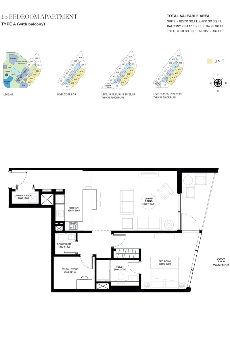 Waves Grande floor plan 1