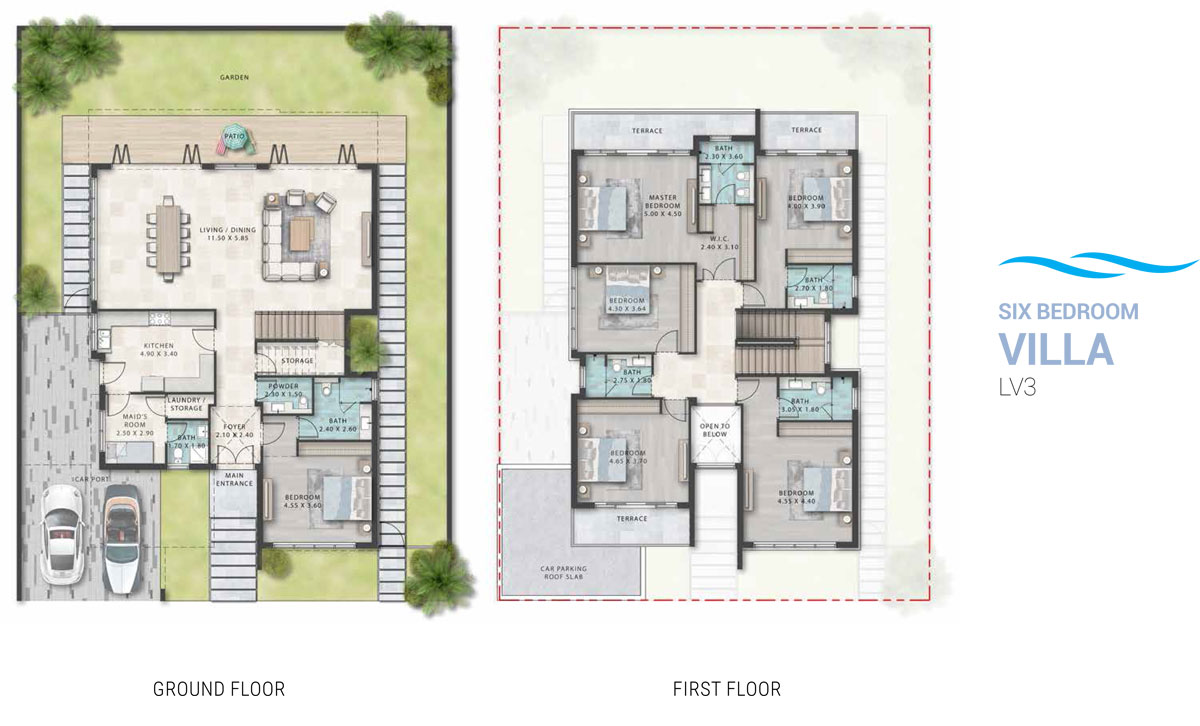 Lagoons Villas floor plan 1