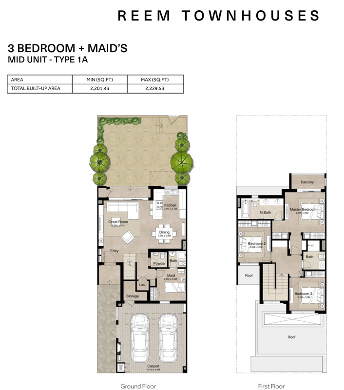 Nshama Reem Townhouses floor plan 1