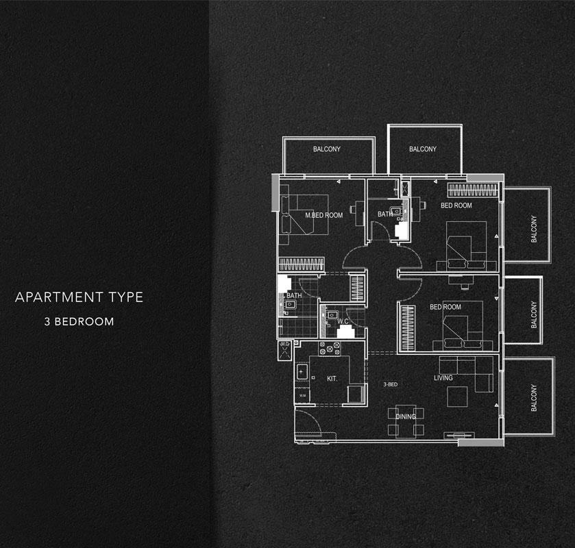 Binghatti Rose floor plan 4