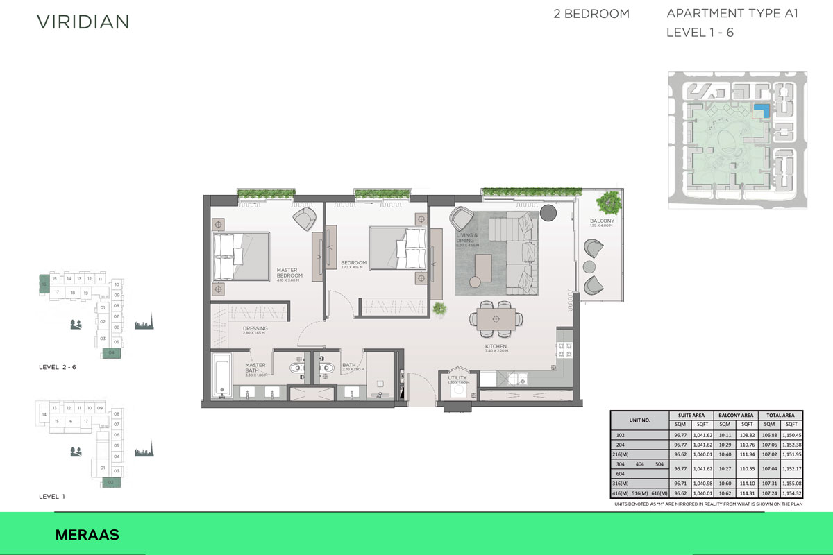 Viridian Central Park floor plan 2