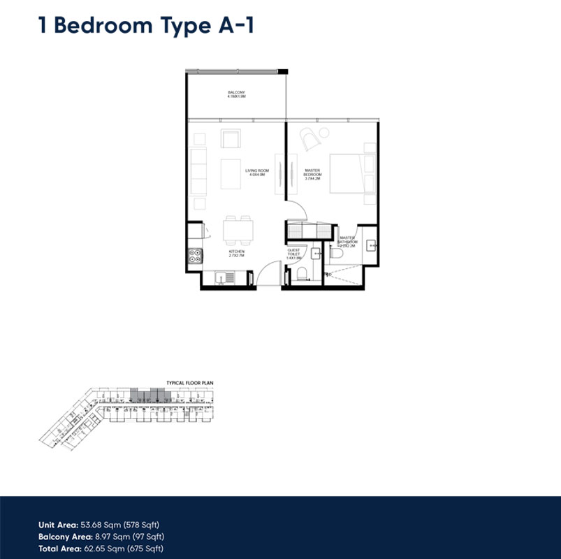 The Gate at Aljada floor plan 1