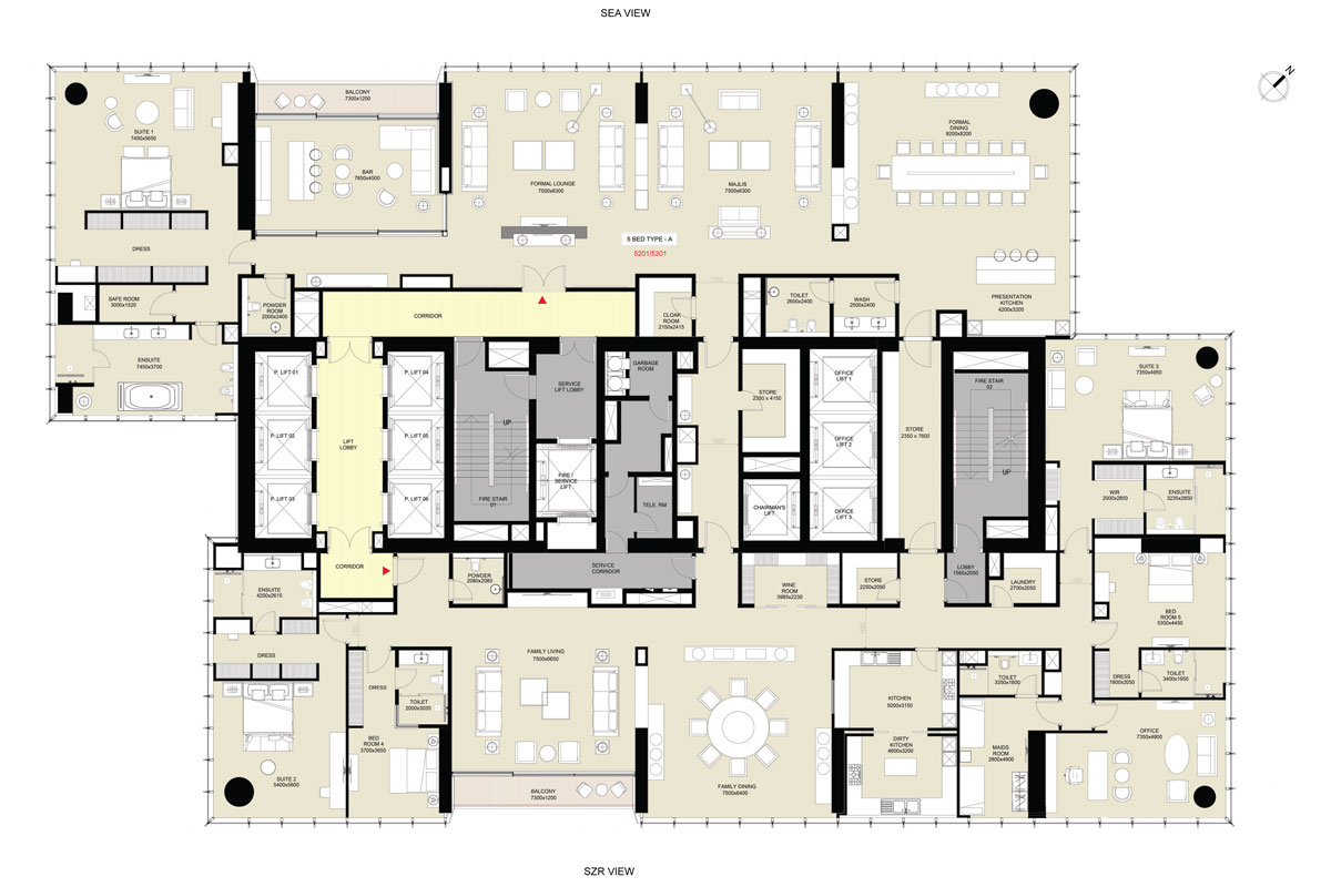 The S Tower floor plan 2