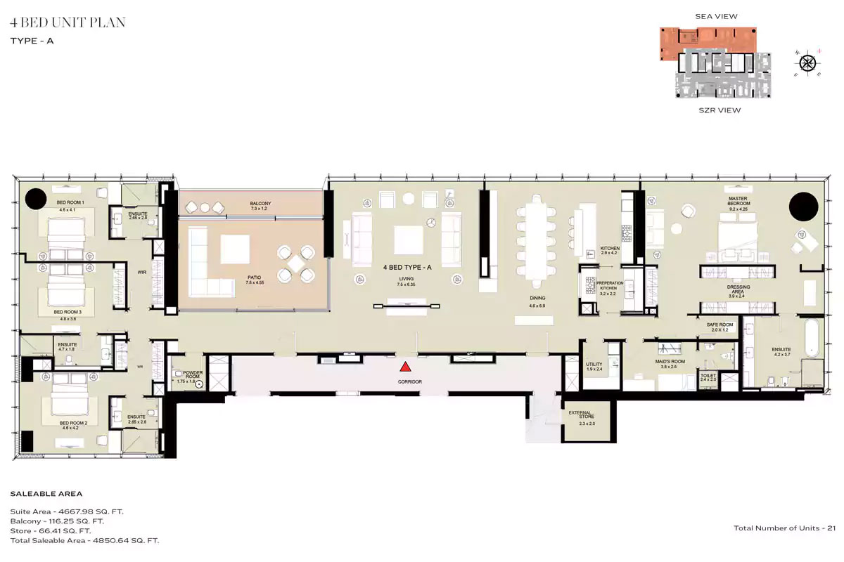 The S Tower floor plan 1