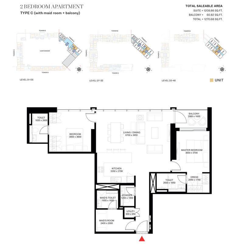 The Crest floor plan 3