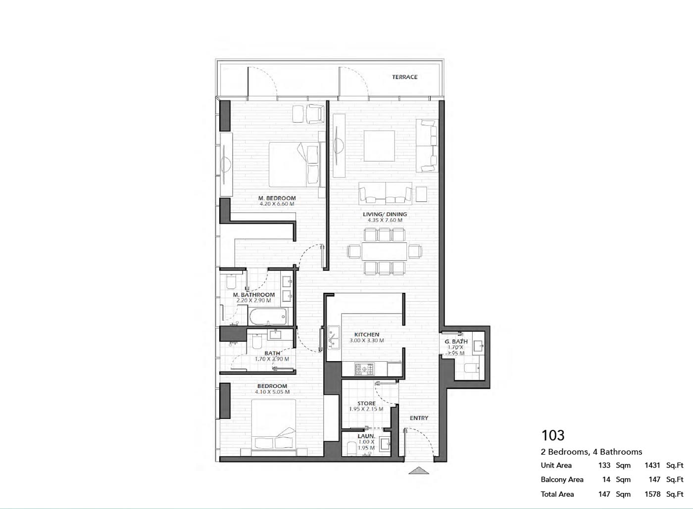 Reem Five floor plan 3
