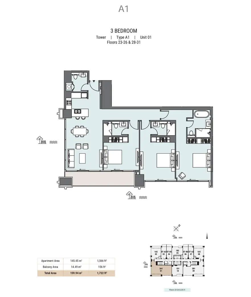 Peninsula Five floor plan 4