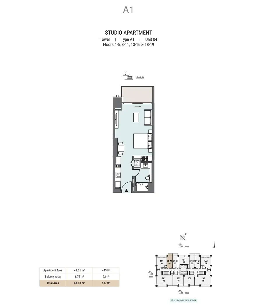 Peninsula Five floor plan 1