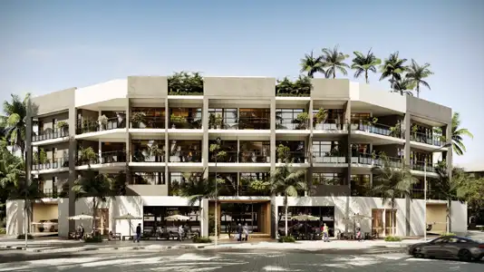 Lateral One — Aqua Properties off plan in Dubai Land Residence Complex (DLRC)