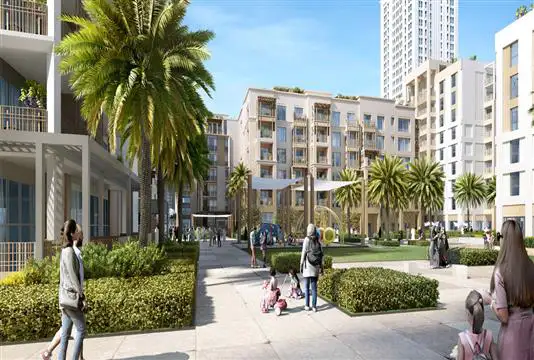 Sunset at Creek Beach — Emaar Properties off plan in Dubai Creek Harbour
